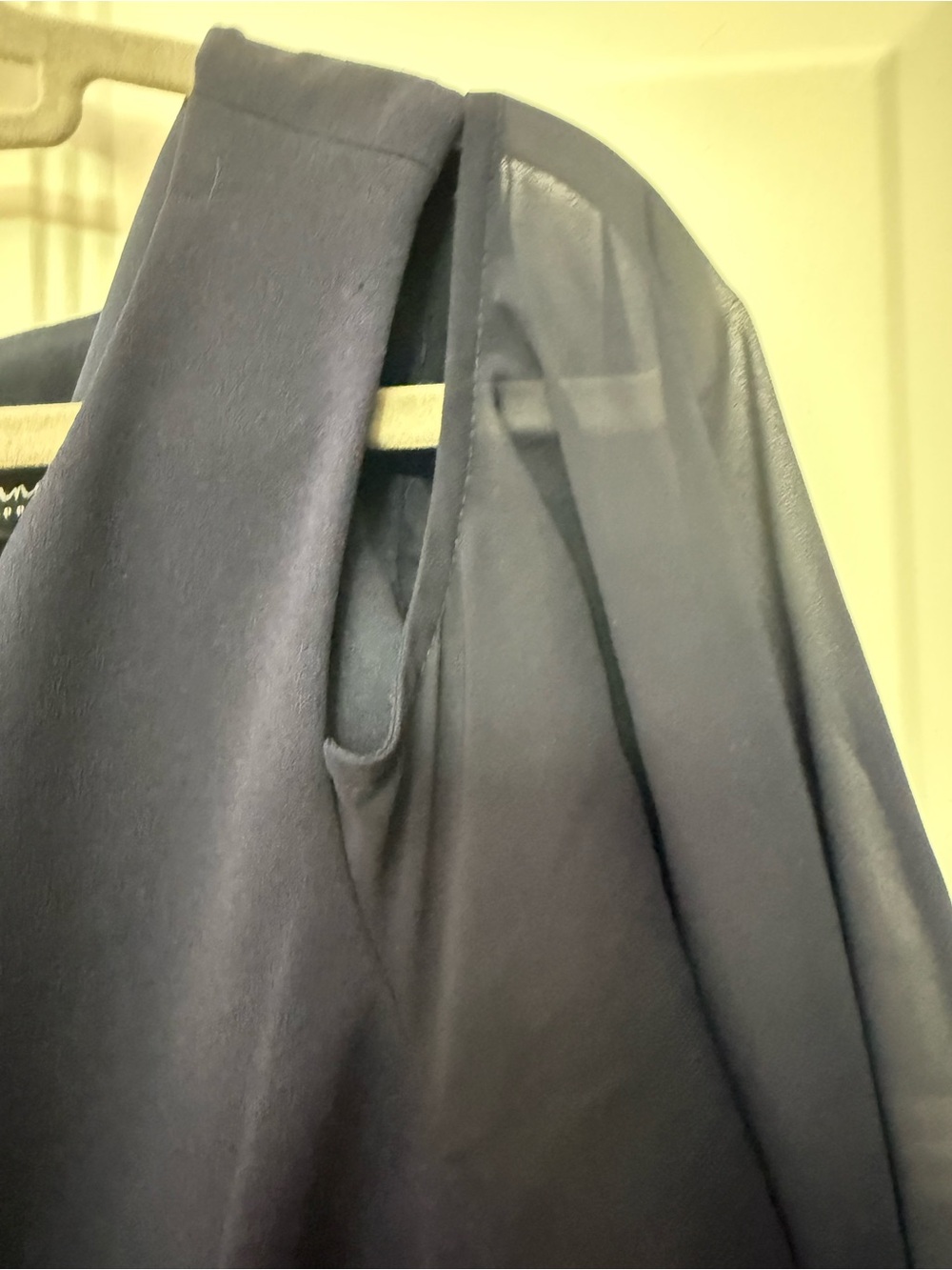 connected apparel Navy Maxi Dress with Flutter Sleeves - Picture 6 of 14